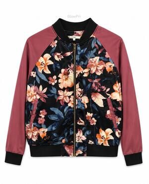 Style Me Floral Bomber Jacket – Women’s Size M